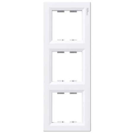 Schneider Asfora biały - ramka 3 pionowa