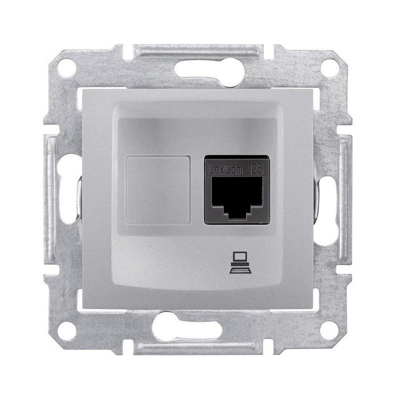 Schneider Sedna aluminium - gniazdo komputerowe 1