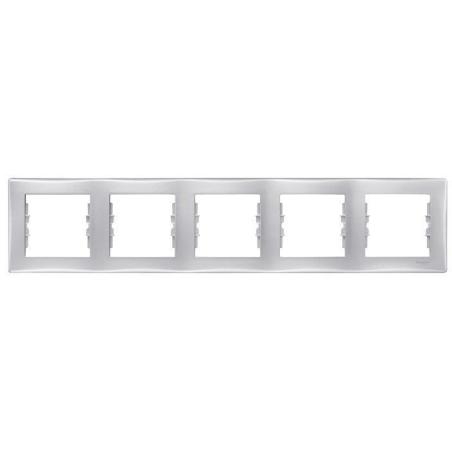 Schneider Sedna aluminium - ramka 5 pozioma