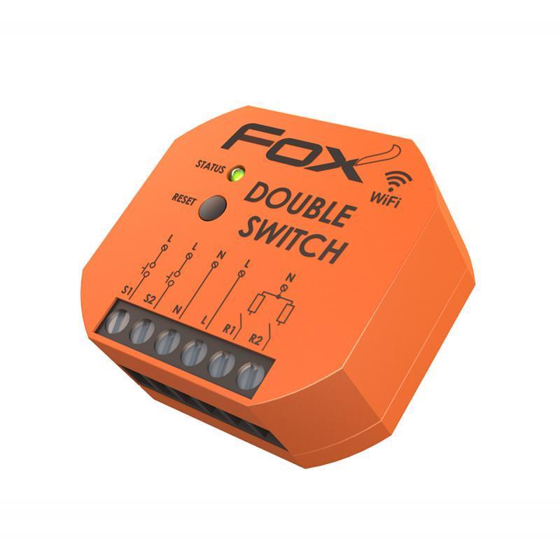 FOX - Przekaźnik Wi-Fi dwukanałowy 230V DOUBLE SWITCH