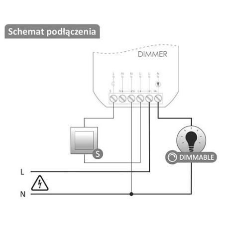 FOX - Ściemniacz Wi-Fi do LED i oświetlenia zwykłego 230V DIMMER