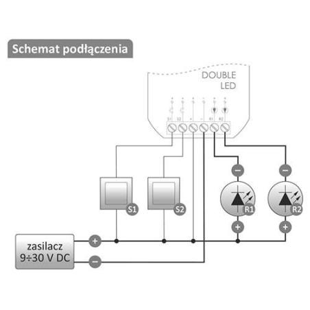FOX - Sterownik Wi-Fi do oświetlenia LED dwukanałowy 12V DOUBLE LED