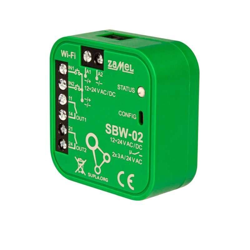 Supla - sterownik bramowy dopuszkowy 2-kanałowy Wi-Fi SBW-02