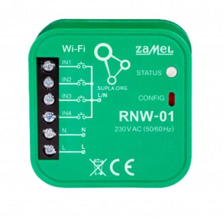 Supla - nadajnik, interfejs 4 wejść dopuszkowy Wi-Fi RNW-01