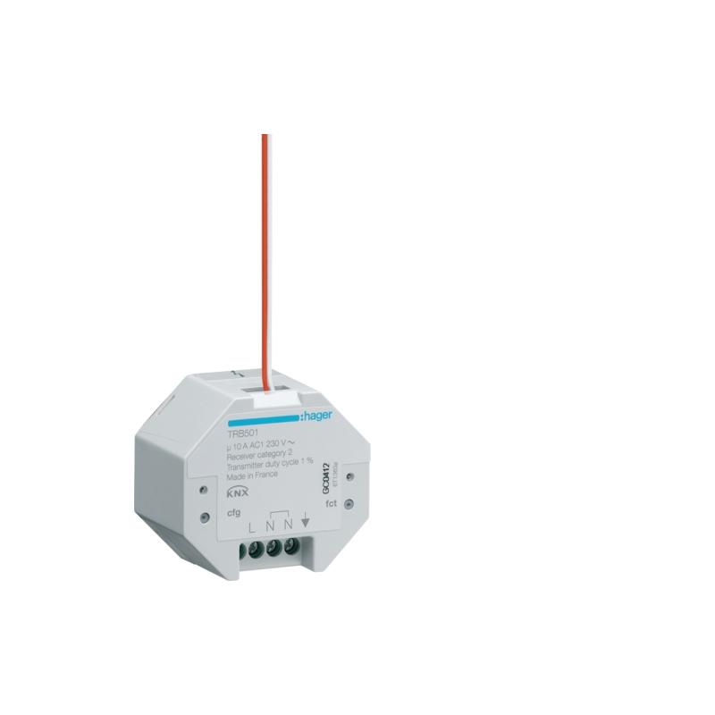 KNX RF wyjście załączające 1-krotne 10A + wejście bezpotencjałowe 1-krotne - TRB501