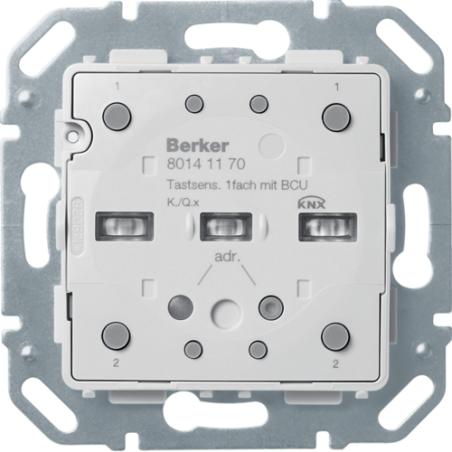 Hager KNX easy B.Q.1/Q.3 K.1/K.5 - Moduł przycisku 1-krotny z portem magistralnym diodami LED RGB i czujnikiem temperatury Ha...