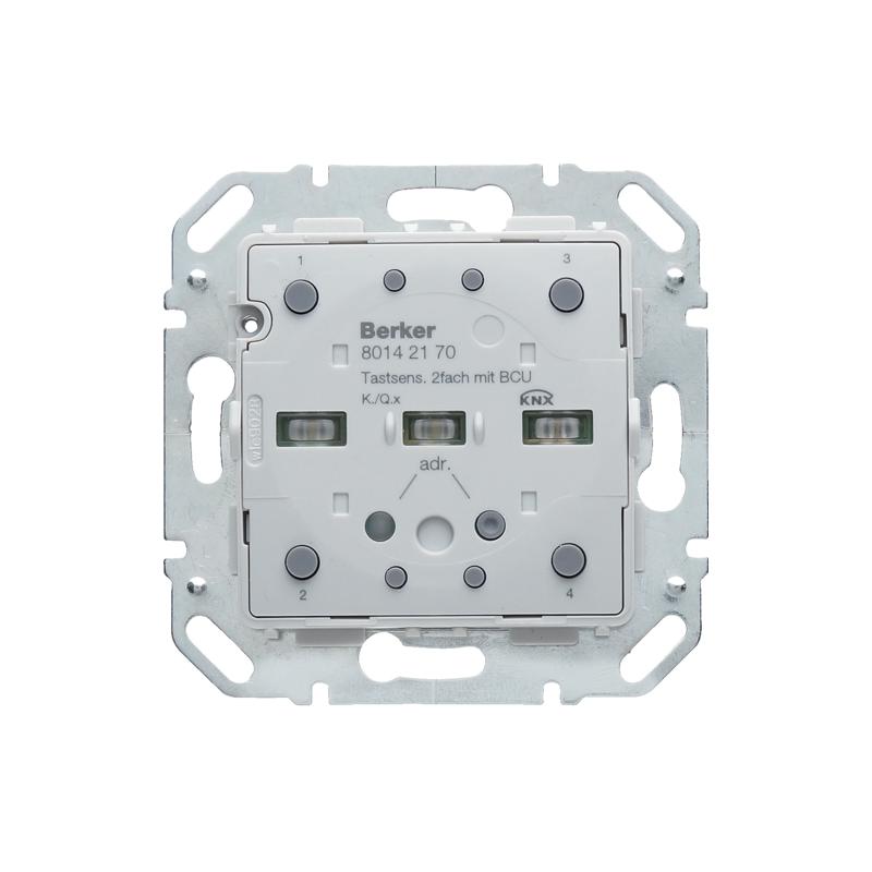 Hager KNX easy B. Q.1/Q.3 K.1/K.5 - Moduł przycisku 2-krotny z portem magistralnym diodami LED RGB i czujnikiem temperatury