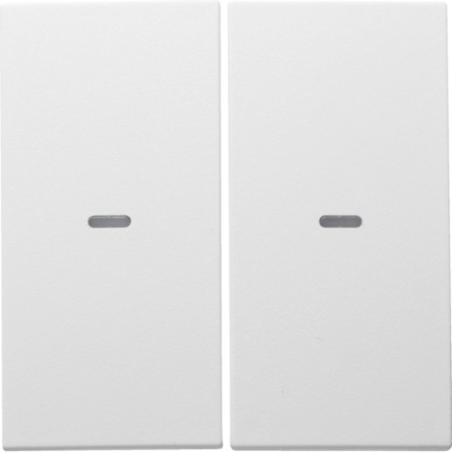 Hager KNX easy Berker K.1/K.5 biały mat - Klawisz z soczewką do modułu przycisku 2-krotnego Hager Polo