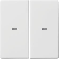Hager KNX easy Berker Q.1/Q.3 biały - Klawisz z soczewką do modułu przycisku 2-krotnego Hager Polo