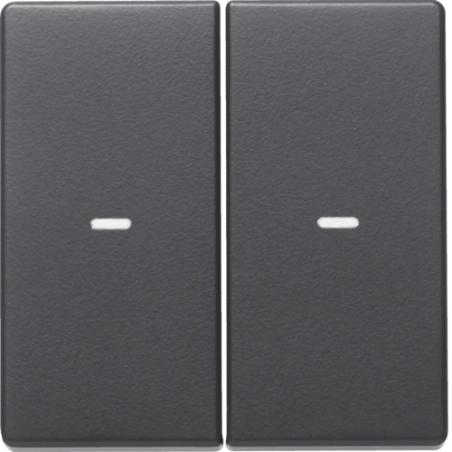 Hager KNX easy Berker Q.1/Q.3 antracyt - Klawisz z soczewką do modułu przycisku 2-krotnego Hager Polo