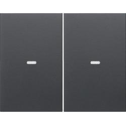 Hager KNX easy Berker K.1/K.5 antracyt - Klawisz z soczewką do modułu przycisku 2-krotnego Hager Polo