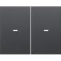 Hager KNX easy Berker K.1/K.5 antracyt - Klawisz z soczewką do modułu przycisku 2-krotnego