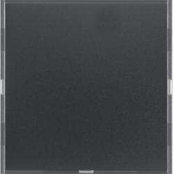 Hager KNX easy B.Kwadrat/B.3/B.7antracyt aluminium - Przycisk 1-krotny z polem opisowym diodami LED RGB i czujnikiem temperat...