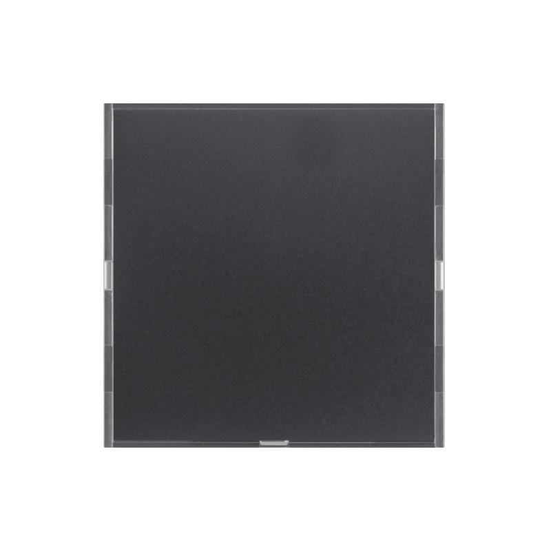 Hager KNX easy B.Kwadrat/B.3/B.7antracyt aluminium - Przycisk 1-krotny z polem opisowym diodami LED RGB i czujnikiem temperatury