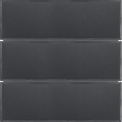 Hager KNX easy B.Kwadrat/B.3/B.7 antracyt aluminium - Przycisk 3-krotny z polem opisowym diodami LED RGB i czujnikiem tempera...