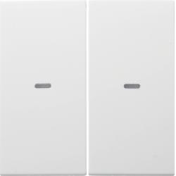 Hager KNX easy Berker K.1/K.5 biały połysk - Klawisz z soczewką do modułu przycisku 2-krotnego Hager Polo