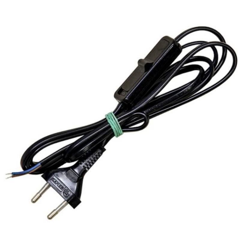 Przewód przyłączeniowy z łącznikiem SP/W 2x0,5 1,9m czarny