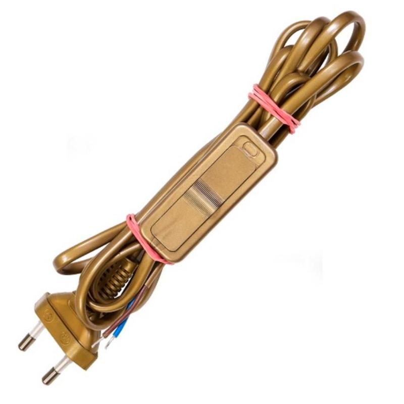 Przewód przyłączeniowy z łącznikiem SP/W 2x0,5 1,9m złoty