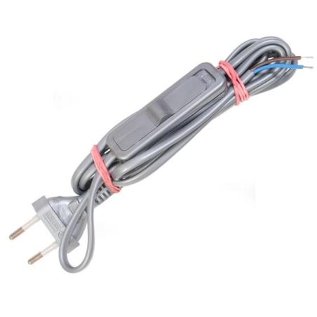 Przewód przyłączeniowy z łącznikiem SP/W 2x0,5 1,9m srebrny