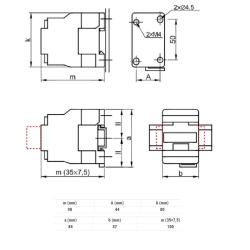 Stycznik 32A 230V 3NO+1NC - TR1D3201 Tracon Electric