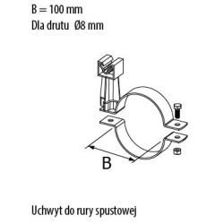 Uchwyt do rury spustowej - R.8233 Pawbol