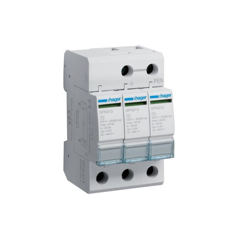 Ogranicznik przepięć T2, 3P sieć IT, Imax 40kA, Up≤2kV - SPN513