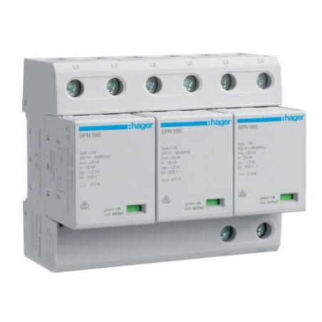 Ogranicznik przepięć T1 kombinowany, 3P, TN-C, Iimp 75kA, Up≤1,5kV, styk FM - SPN800R