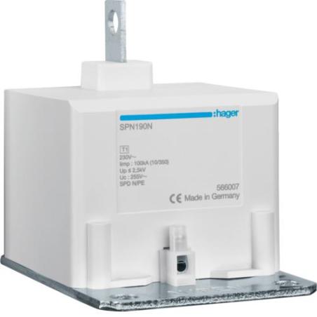 Ogranicznik przepięć iskiernikowy 1P, Iimp 25 kA, Up ≤ 2,5 kV - SPN190