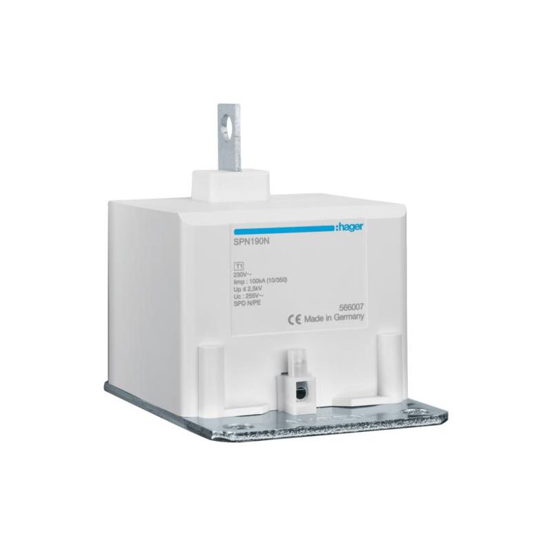 Ogranicznik przepięć iskiernikowy 1P N-PE, Iimp 100 kA, Up ≤ 2,5 kV - SPN190N