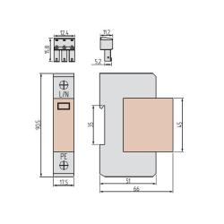 Ogranicznik przepięć B+C 1P 30kA SIMTEC SM30B+C/1P - 85202000 Simet