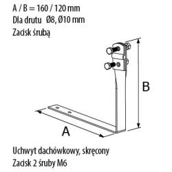 Uchwyt dachówkowy skręcony 160 mm - R.8027 Pawbol