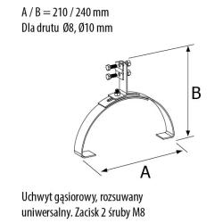 Uchwyt gąsiorowy rozsuwany - R.8146 Pawbol