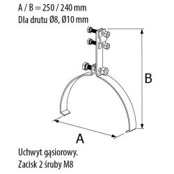 Uchwyt gąsiorowy 250 - R.8078 Pawbol