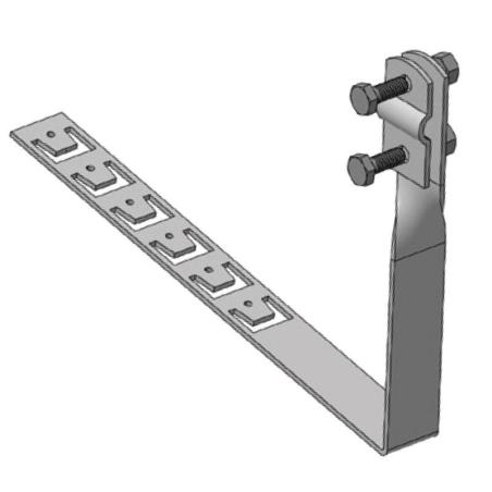 Uchwyt dachówkowy skręcony regulowany 280 mm - R.8089