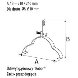 Uchwyt gąsiorowy Roben - R.8081 Pawbol
