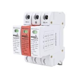 Ogranicznik przepięć do systemów fotowoltaicznych 3P 1000V DC 12,5kA T1+T2 z iskiernikiem gazowym