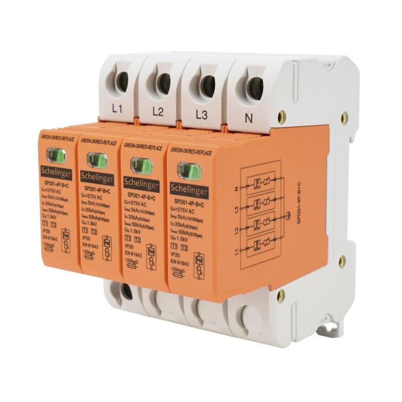 Ogranicznik przepięć A51-SPD01-4P-B+C [B+C] 5kA Schelinger