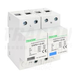 Ogranicznik przepięć T1+T2 AC jednolita obudowa ESPD1+2-50-1+1P