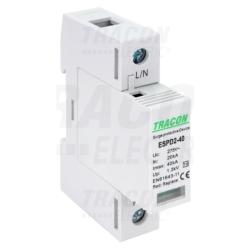Ogranicznik przepięć T2, AC, wymienne wkładki ESPD2-40-1P