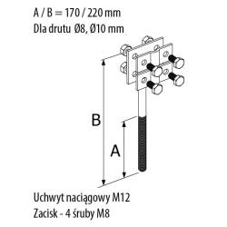 Uchwyt naciągowy M12 - R.8030 Pawbol