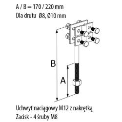 Uchwyt naciągowy M12 - R.8095 Pawbol