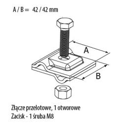 Złącze przelotowe 1-otworowe - R.8050 Pawbol