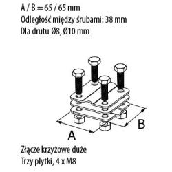 Złącze krzyżowe duże (3 płytki) - R.8004 Pawbol