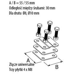 Złącze uniwersalne (3 płytki) - R.8295 Pawbol