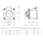 Gniazdo tablicowe proste 32A 400V 5p - Tarel