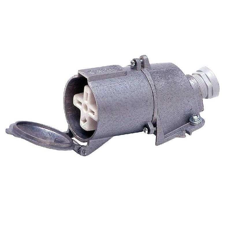 Gniazdo siłowe metalowe 32A 500V - płaskie styki - Tarel