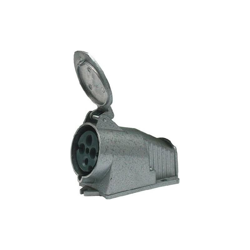 Gniazdo siłowe metalowe 32A 400V - okrągłe styki - Tarel