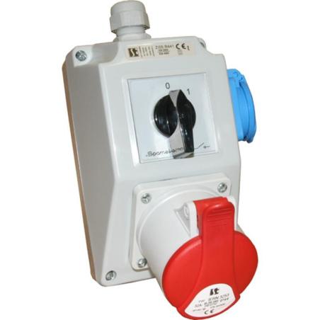 Łącznik z gniazdem 0-I 32A/5 1x230V ZI05R441 Spamel