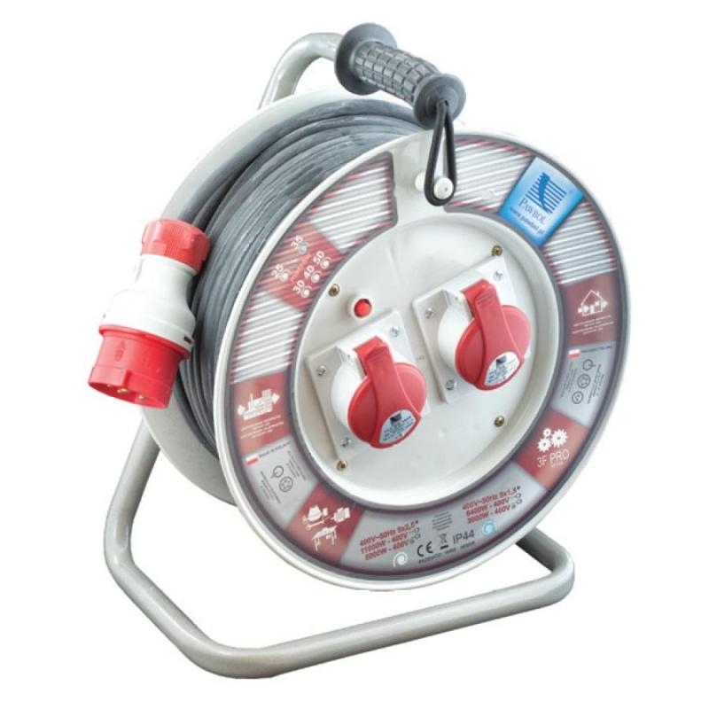 Przedłużacz na bębnie 5x1,5 guma 2x16A/5 35m