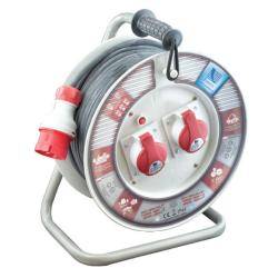 Przedłużacz na bębnie 5x1,5 guma 2x16A/5 50m Pawbol